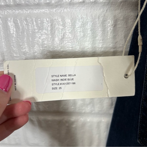 AMO Bella High Rise Slight Boot Jeans in Indie Blue NWT 25 - Picture 8 of 8